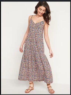 Old Navy Multicolor Floral Cami Maxi Dress